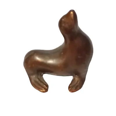 $12.95 • Buy Vintage Solid Copper Seal Sculpture  2   Retro Mini