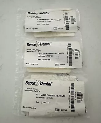 Benco Dental Tofflemire Matrix Retainer Universal (72-34B) Qty 3 • $60