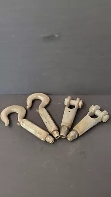 $59.99 • Buy Pair Of Crosby Laughlin Heavy Crane 3/8 Swivel Hook W/Turn Buckle