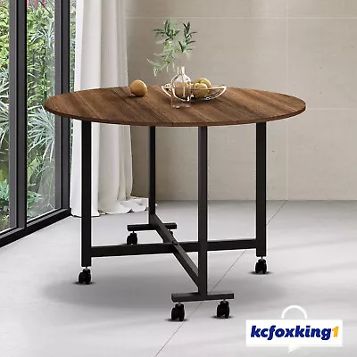 Folding Dining Table Extendable Kitchen Home Room Dinner Desk With Wheels • $149.49