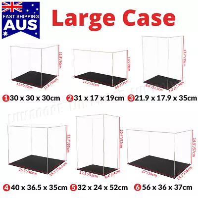 $45.99 • Buy Large Acrylic Display Case Clear Box Dustproof Cars Trucks Vans Self-Install AU