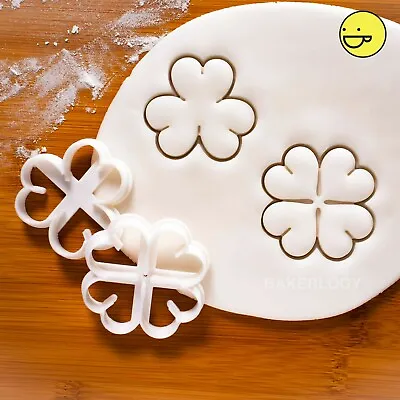 £9.21 • Buy Set Of 2 Clover Cookie Cutters | 3 Leaf 4 Lucky Shamrock St Patricks Day Ireland