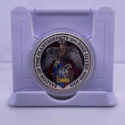 2019 2oz 999 Fine Silver UK Queen’s Beasts Falcon Of The Plantagenets Colourised • £47.01