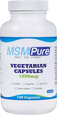 Msmpure Vegetarian Capsules 120 Count Made With Organic Sulfur Crystals 99.99 • $37.71