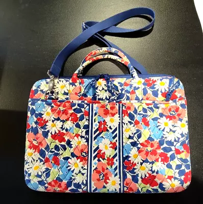 Vera Bradley Laptop Bag Summer Cottage Retired Hard Case Handles & Strap • $12