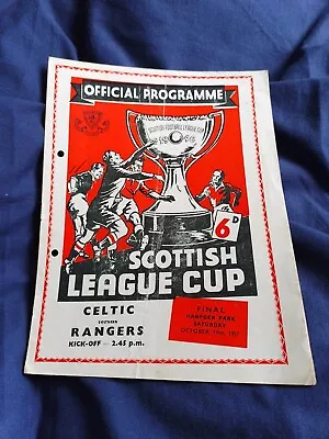 1957  Scottish League Cup-final -Celtic V Rangers 19/10/1957  Pin Holes  • £59.99