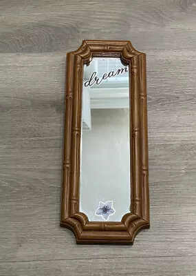 Vintage Bamboo Wood Dream Mirror  • $25