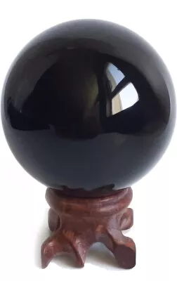 Mina Heal Obsidian Crystal Fengshui Ball Meditation Crystal Healing Sphere 55mm • £18.99
