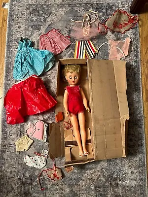 Vintage 1950s Miss Revlon Type 18  Vinyl Doll 14R ~ 14 Accessories And Box • $50