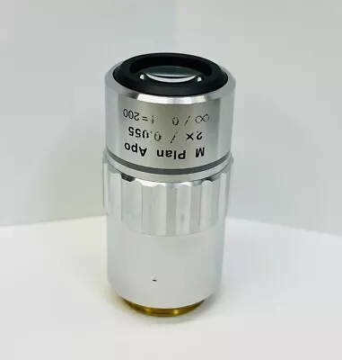 Mitutoyo M Plan Apo 2X0.055 Microscope Objective Lens 200mm (Spotless Optics) • $289