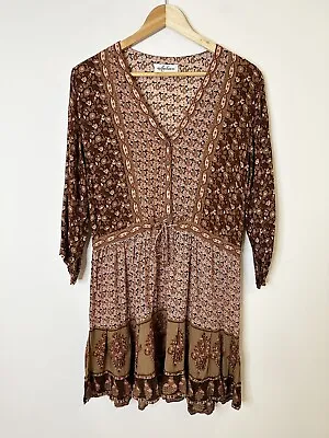$95 • Buy Arnhem Florence Mini Dress Chai 12 Bohemian Patchwork