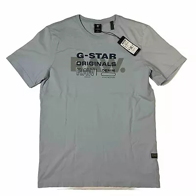 G-Star RAW Logo Graphic Slate Blue T-Shirt Men’s Size Large • $29.95