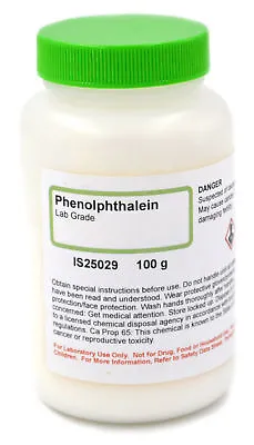 Lab-Grade Phenolphthalein 100g - The Curated Chemical Collection • $21.99