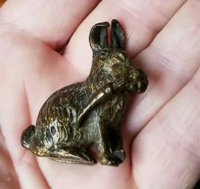 Dollhouse Miniature Antique Austrian Vienna Rabbit Cold Painted Bronze • $124.99