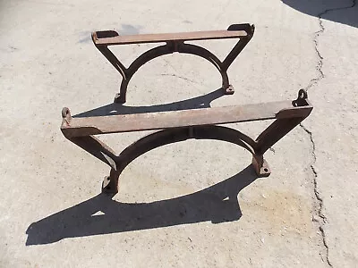 2 Legs FOOT STOOL /TABLE 9 3/4 Tall 21 Wide Industrial Cast Iron Vintage Antique • $100