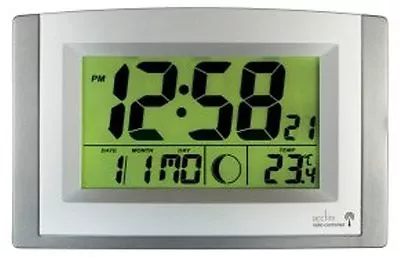 Acctim Radio Controlled Clock With Automatic Dial Light Stratus 74057SL • £44.95