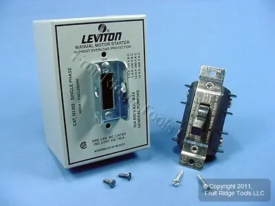 Leviton Manual Motor Starter Switch Double Pole Single Throw W/Lockout 30A N1302 • $59.84