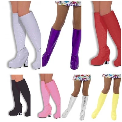 £7.99 • Buy  Adult GoGo Boot Covers 60s 70s Fancy Dress Accessory Various Colours