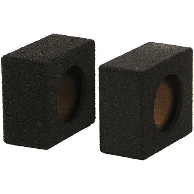 $47.22 • Buy Qpower Empty 6.5 Square Speaker Enclosure Pair QBomb With Black Bedliner Coating