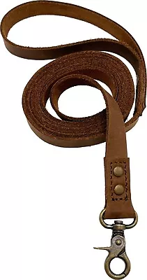 Genuine Leather Dog Leash Heavy Duty Training Leash For Medium Large Dogs 6FT • $15.99