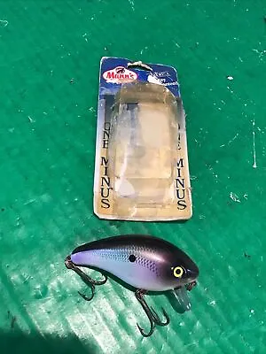 Rare DOUBLE STAMP • Mann's Baby 1- (One Minus) Fishing Lure • ALABAMA SHAD SB573 • $39.95