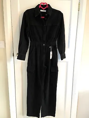 Mango Black Denim Jump Suit Size XXS RRP £79.99 BNWT • $37.88