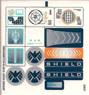 LEGO 6868 - Super Heroes: Avengers - Hulk's Helicarrier Breakout - STICKER SHEET • $39.22