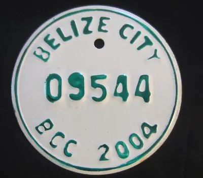 Belize City 2004 Bicycle License Plate • $14