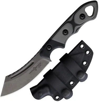 Viking Tactics The Patriot Fixed Knife 3.75  1095HC Steel Blade Black/Gray G10 • $218.99