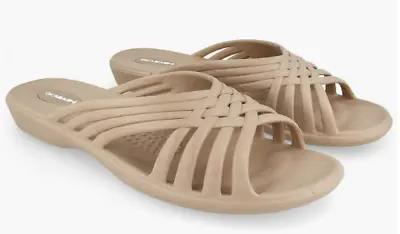 OKABASHI Women's Chai Slide Sandals - Choose Size! Tan Strap • $15.99