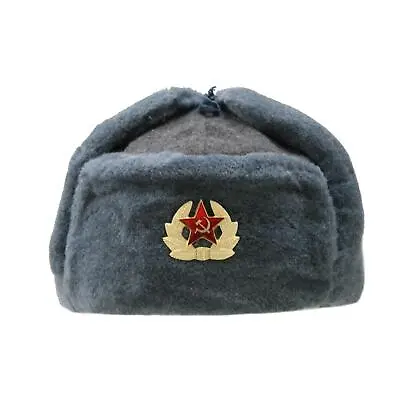 £29.99 • Buy Original Russian Hat Cossack Winter Warm Wool Mixed Fur Army Military Badge