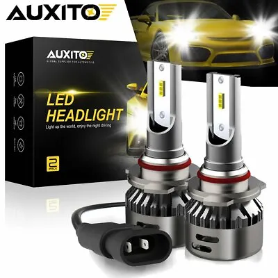 AUXITO 50000LM CSP 6500K White 9012 LED Headlight HIR2 High Low Beam Kit Bulbs • $20.99