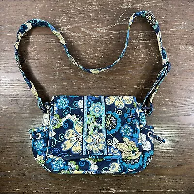 Vera Bradley Retired Handbag Purse In Mod Floral Blue EUC • $17.95