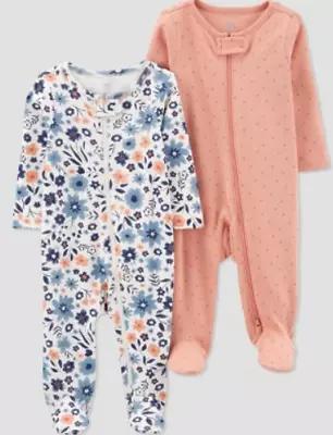 NEW Just One You By Carter's 2 Piece Footed Pajamas Size Newborn • $12.95