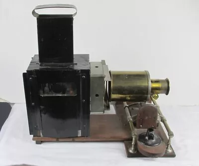 ANTIQUE MAGIC LANTERN PROJECTOR Darlot French Lens 1800's • $199.99