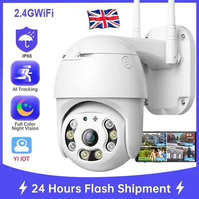 UK 1080P IP Camera Wireless WIFI Outdoor CCTV HD PTZ Smart Home Security IR Cam • £19.99