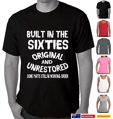 60th Birthday T Shirt Built In The 60's Sixties Funny T-shirts 60th Gift Present • $24.95