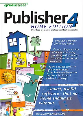 Greenstreet Publisher 4 Home Edition - Desktop Publisher DTP PC - Brand New • £5.95
