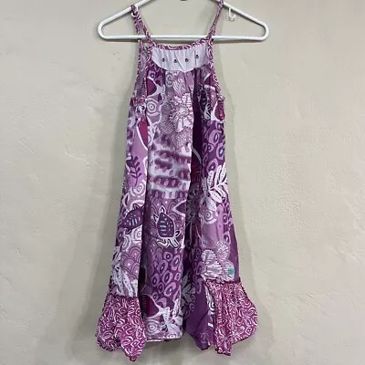 Size 9 Purple Naartjie Turtle Tank Dress Hawaiian • $8.99