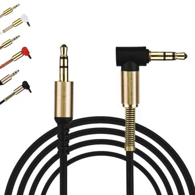 3.5mm Male To Male Aux Cable Cord L-Shaped Right Angle Car Audio Headphone Jack • $7.69