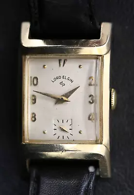 Vintage Lord Elgin 670 21 Jewels 14k Gold Filled Mechanical Wind Watch • $124.99