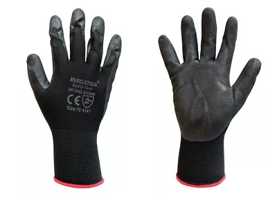 New Sandy Nitrile General Purpose Safety Work Gloves Mechanic Gloves Pk/12 • $34.99