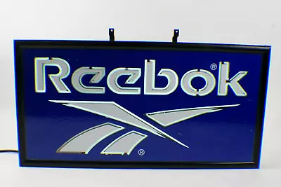 Vintage 1990's Reebok Framed Neon Light Display Retail Sign WORKS • $163.96