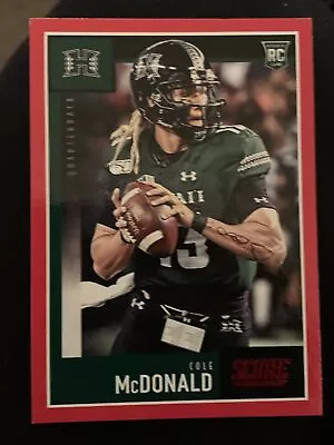 2020 Score Red #355 Cole McDonald Hawaii Rainbow Warriors Rookie C790 • $4.99