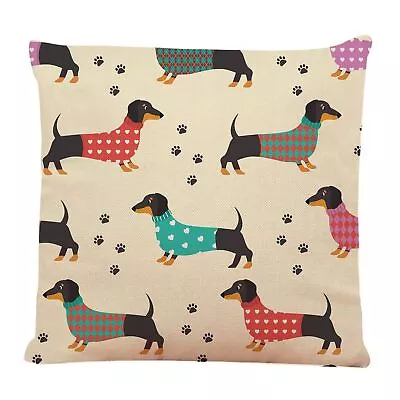 Decorative Square Throw Pillow Covers Dachshunds Couch Sofa Bed Pillow Covers... • $17.19