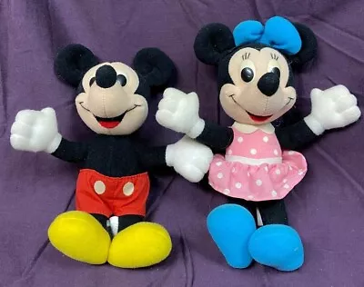 Mickey And Minnie Mouse Plush Dolls - Vintage - RARE • $25