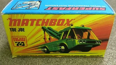 Matchbox -  No74 Toe Joe Wreck Truck - Replica / Repro Box  • £1.95