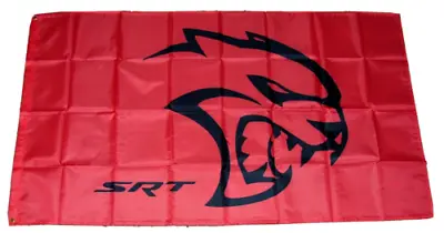 Srt 3'x5' Flag Banner Hellcat Dodge Mopar Chrysler Man Cave Shop Fast Shipping • $12.96