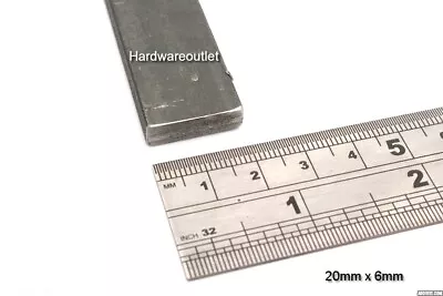 £4.25 • Buy MILD STEEL 6mm Thick FLAT BAR 20 -100 Mm Bandsaw Cut Plate Specials To Order