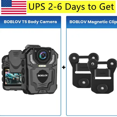 $125.57 • Buy Bundle Deal BOBLOV T5 128GB 1296P Body Camera Audio Recording+free Back Clips